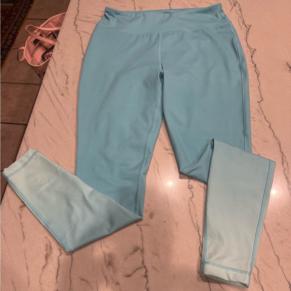 Ocean + Coast Ombre Light Blue High-Waisted Leggings Size M EUC